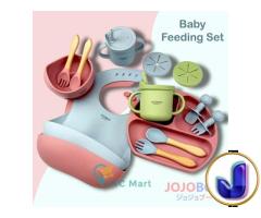JOJOBOO - 8 in 1 Peralatan Makan Bayi Food Grade Baby Feeding Set Anti Tumpah
