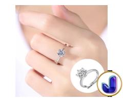 Cincin Titanium Zircon Dengan Batu Permata