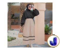 Rok Bawahan Wanita Muslim Panjang Pinggang Karet Terbaru