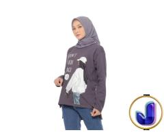 Atasan Wanita Kaos Lengan Panjang Jumbo Oversize