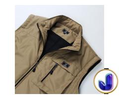 Vest Rompi Pria Wanita Casual Beige